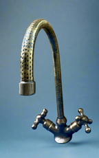 Unlacquered Brass Hammered Vanity Sink Faucet