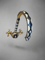 Handmade Brass, Wooden & Bone Vanity Faucet