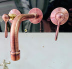 Bathroom Faucet Sink, 3 Hole Widespread Brass