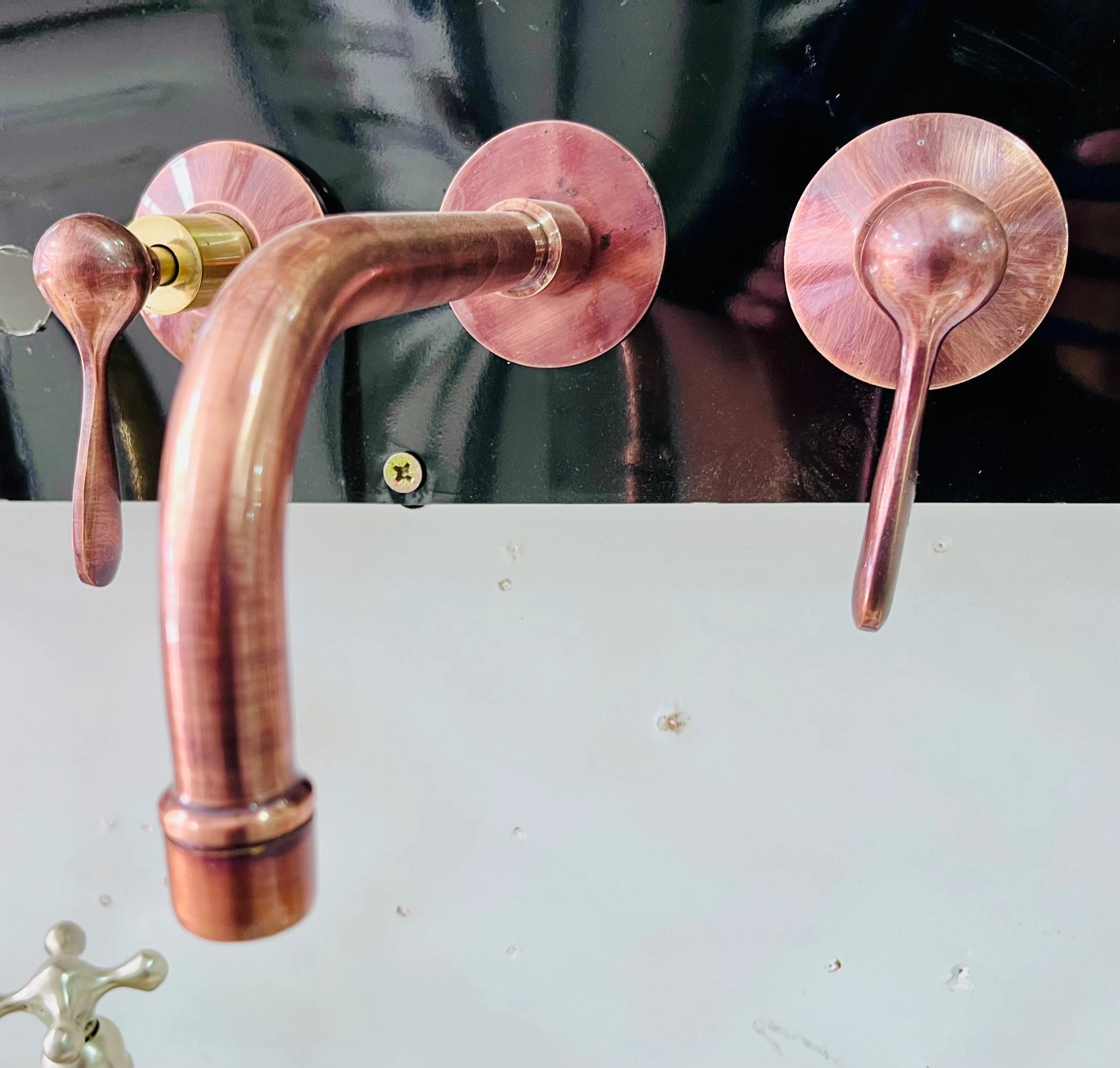 Bathroom Faucet Sink, 3 Hole Widespread Brass