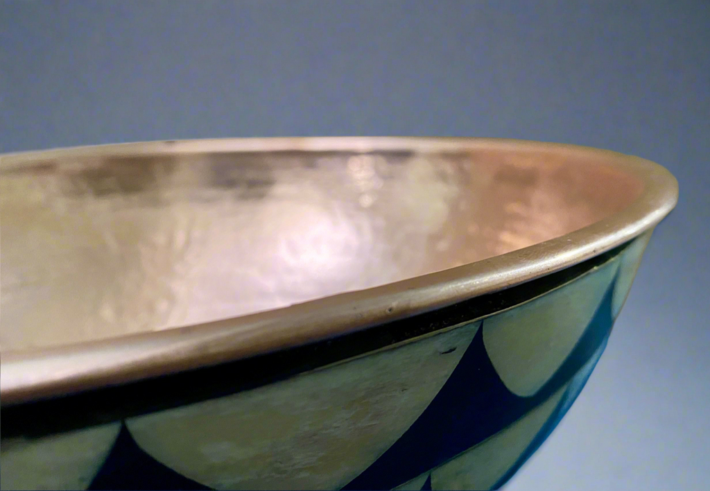 Unlacquered Copper and Wood handmade Sink